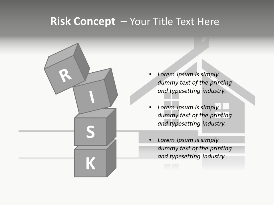 A Black And White House On A White Background PowerPoint Template
