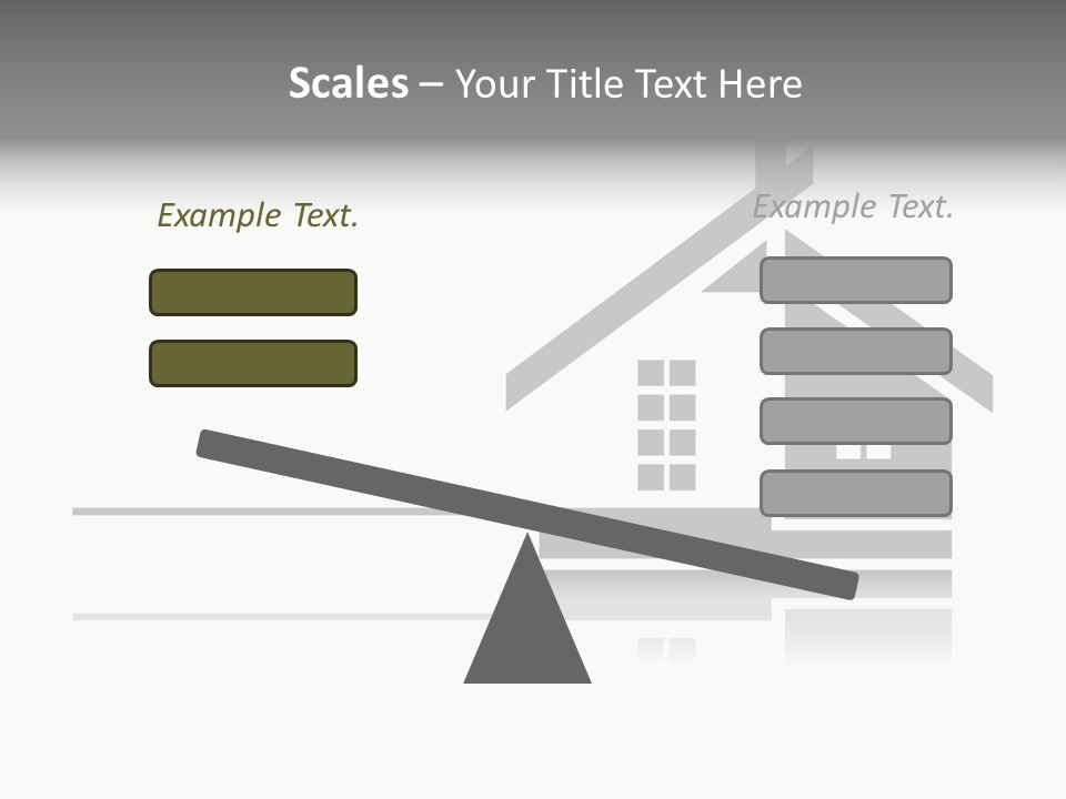 A Black And White House On A White Background PowerPoint Template