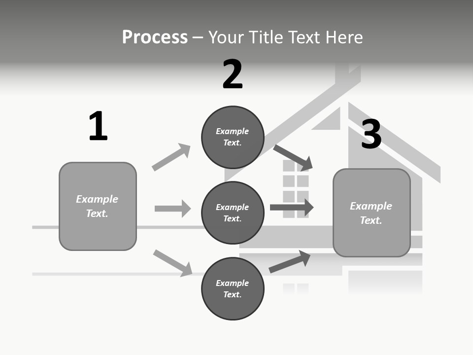 A Black And White House On A White Background PowerPoint Template