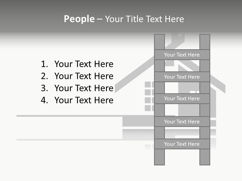 A Black And White House On A White Background PowerPoint Template