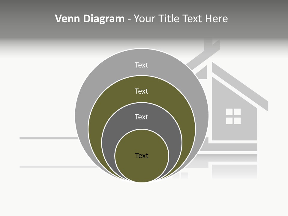 A Black And White House On A White Background PowerPoint Template