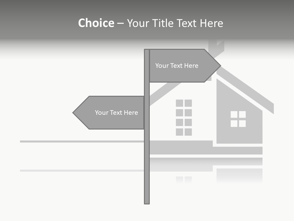 A Black And White House On A White Background PowerPoint Template