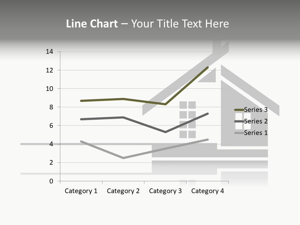 A Black And White House On A White Background PowerPoint Template
