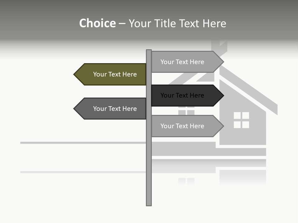 A Black And White House On A White Background PowerPoint Template