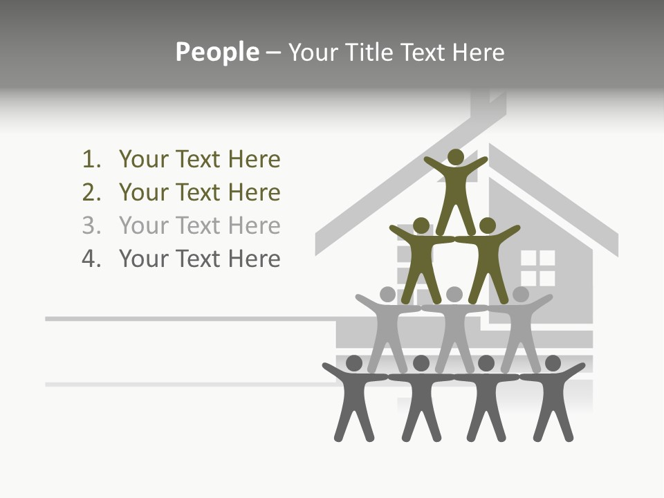A Black And White House On A White Background PowerPoint Template