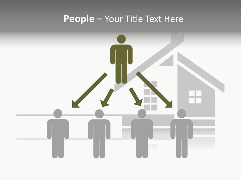 A Black And White House On A White Background PowerPoint Template