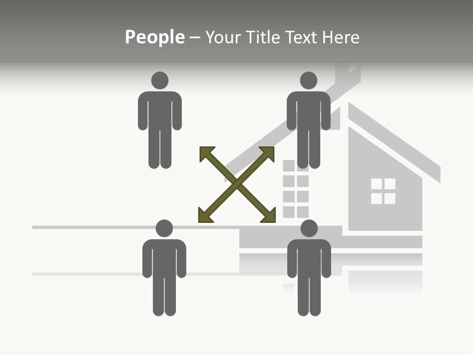 A Black And White House On A White Background PowerPoint Template