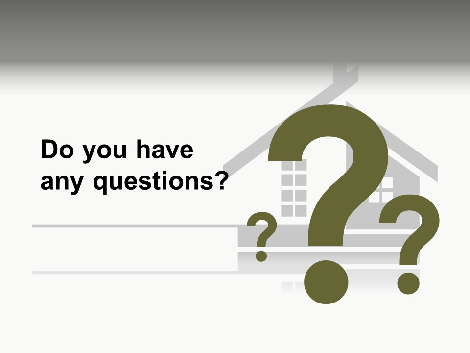 A Black And White House On A White Background PowerPoint Template