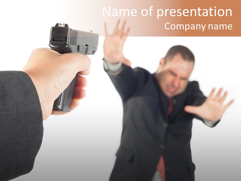 Crime Holding Stress PowerPoint Template