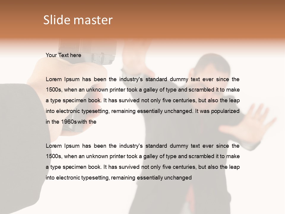 Crime Holding Stress PowerPoint Template