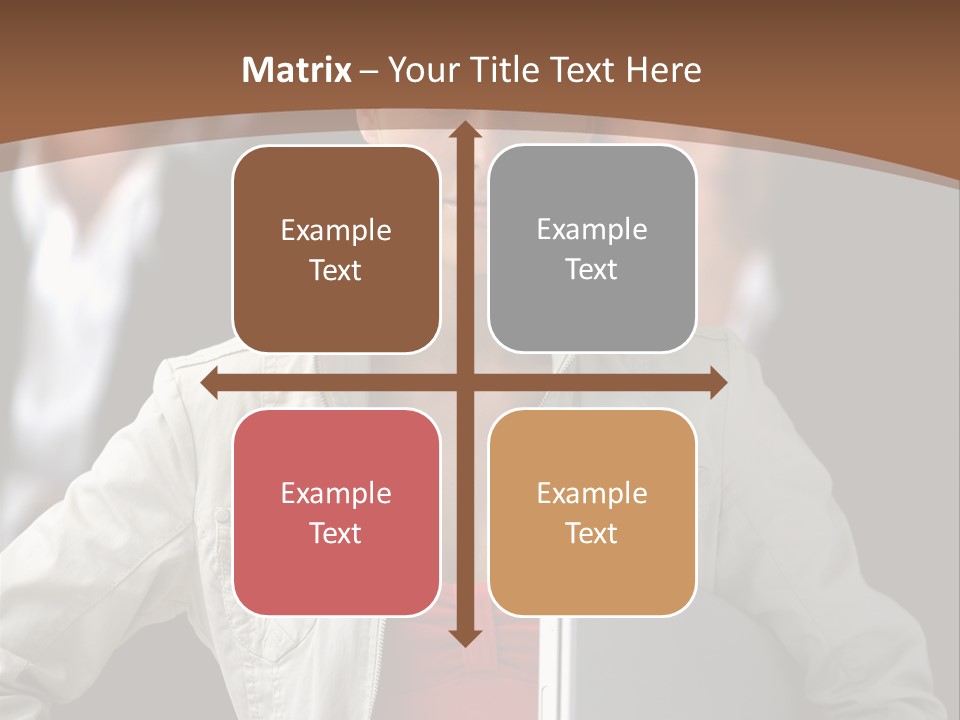 A Woman Holding A Laptop In Front Of A Group Of People PowerPoint Template