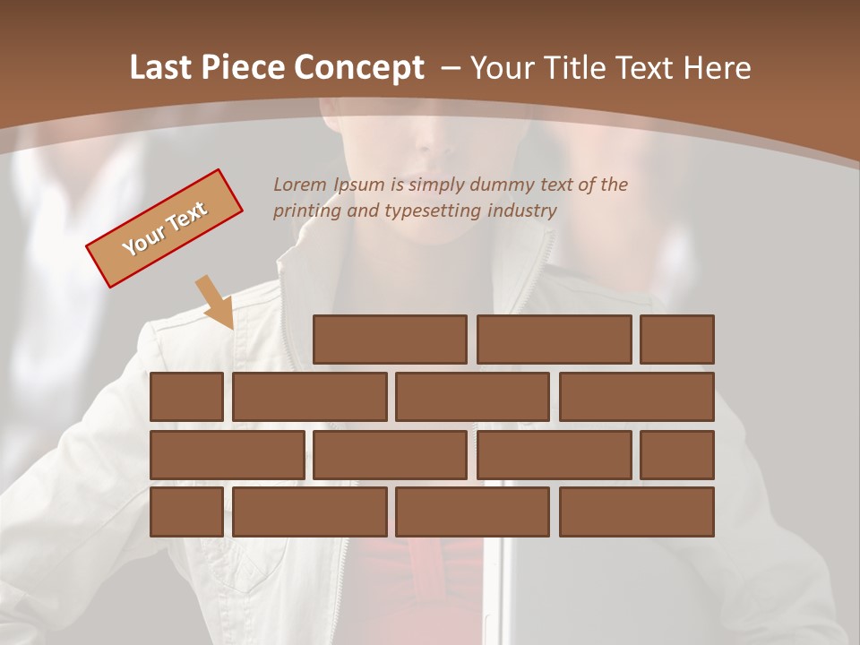 A Woman Holding A Laptop In Front Of A Group Of People PowerPoint Template