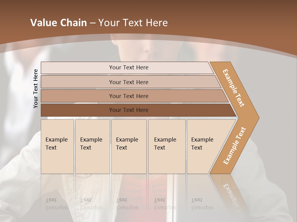 A Woman Holding A Laptop In Front Of A Group Of People PowerPoint Template