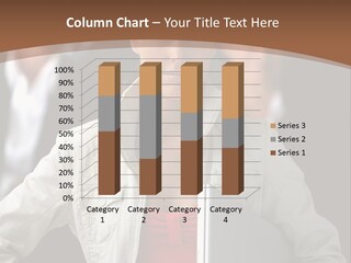 A Woman Holding A Laptop In Front Of A Group Of People PowerPoint Template