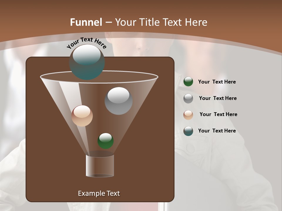 A Woman Holding A Laptop In Front Of A Group Of People PowerPoint Template