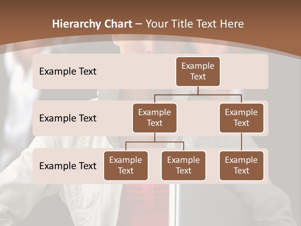 A Woman Holding A Laptop In Front Of A Group Of People PowerPoint Template