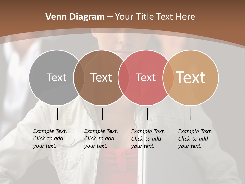 A Woman Holding A Laptop In Front Of A Group Of People PowerPoint Template
