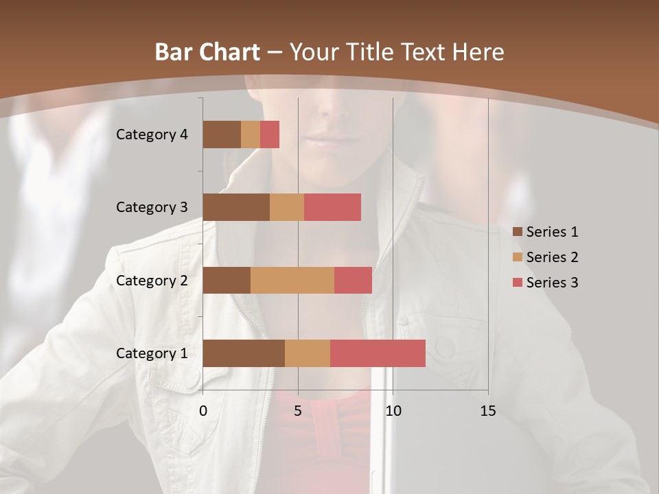 A Woman Holding A Laptop In Front Of A Group Of People PowerPoint Template