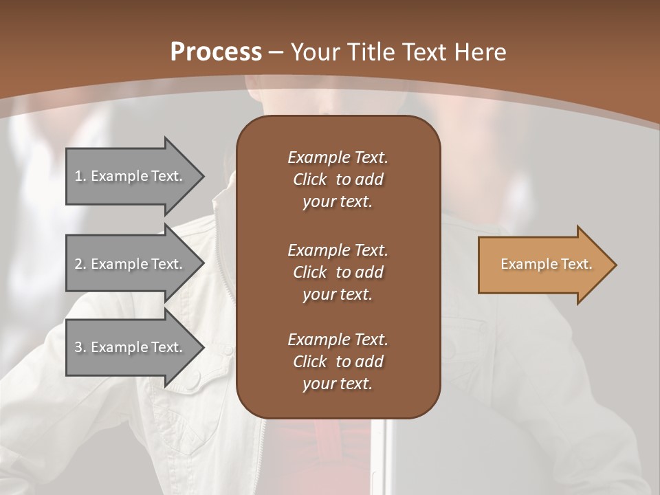 A Woman Holding A Laptop In Front Of A Group Of People PowerPoint Template