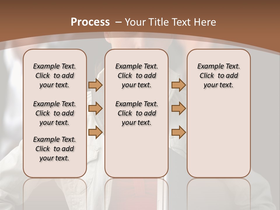 A Woman Holding A Laptop In Front Of A Group Of People PowerPoint Template
