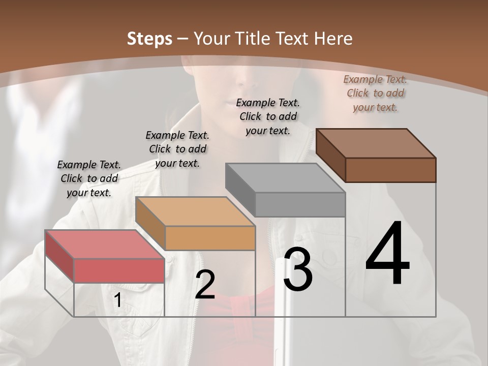 A Woman Holding A Laptop In Front Of A Group Of People PowerPoint Template