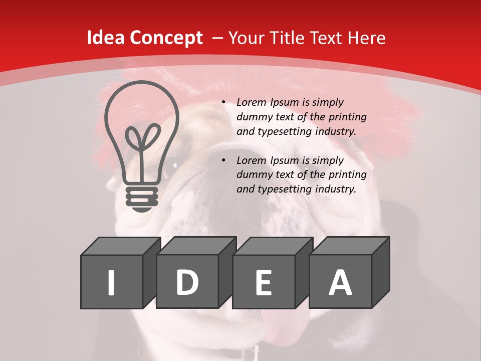 Silly Staring Bull PowerPoint Template