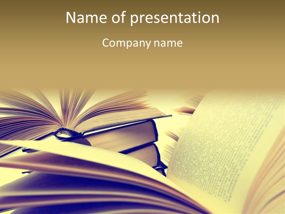 Textbook Intelligence Information PowerPoint Template