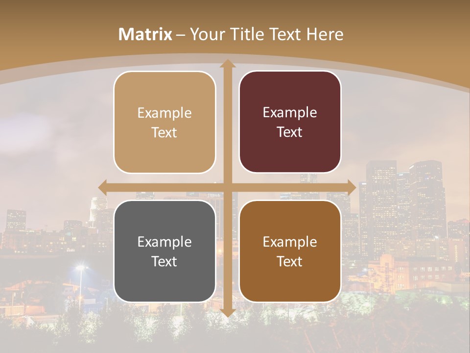 A Picture Of A City At Night With Clouds In The Sky PowerPoint Template