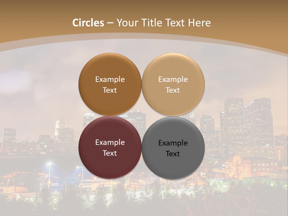 A Picture Of A City At Night With Clouds In The Sky PowerPoint Template