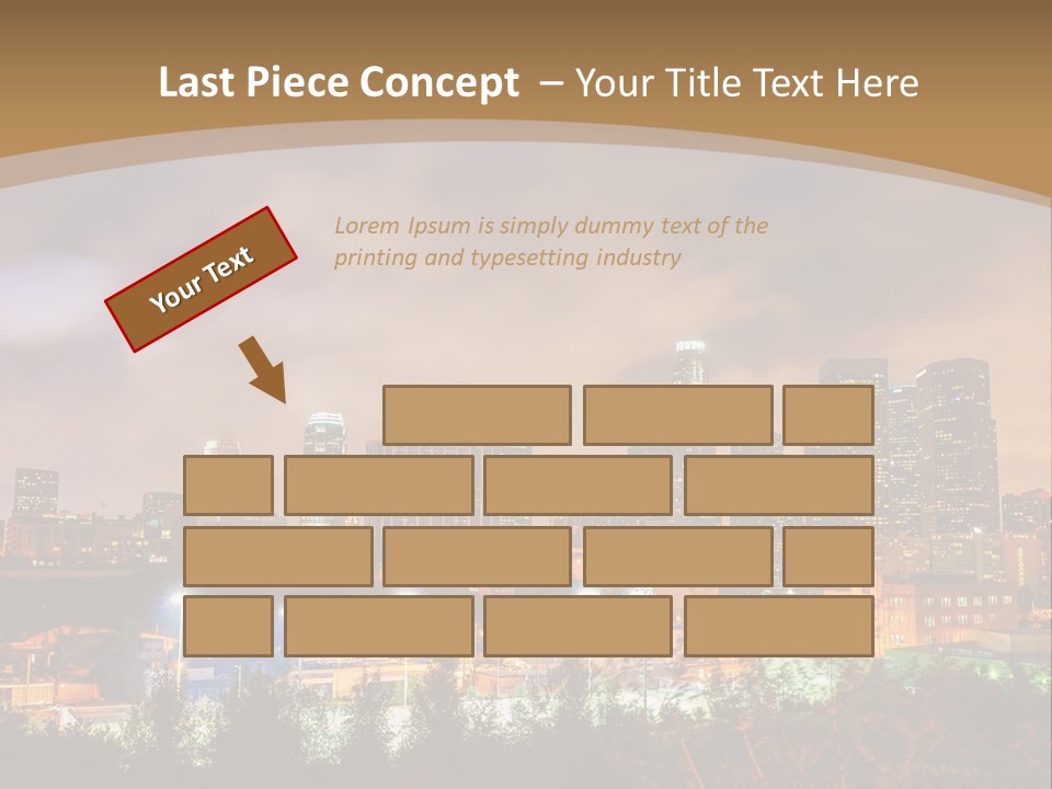 A Picture Of A City At Night With Clouds In The Sky PowerPoint Template