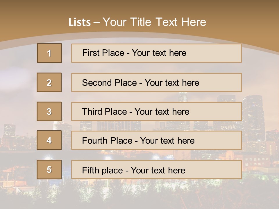 A Picture Of A City At Night With Clouds In The Sky PowerPoint Template