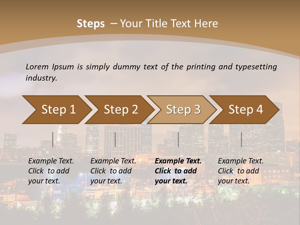 A Picture Of A City At Night With Clouds In The Sky PowerPoint Template