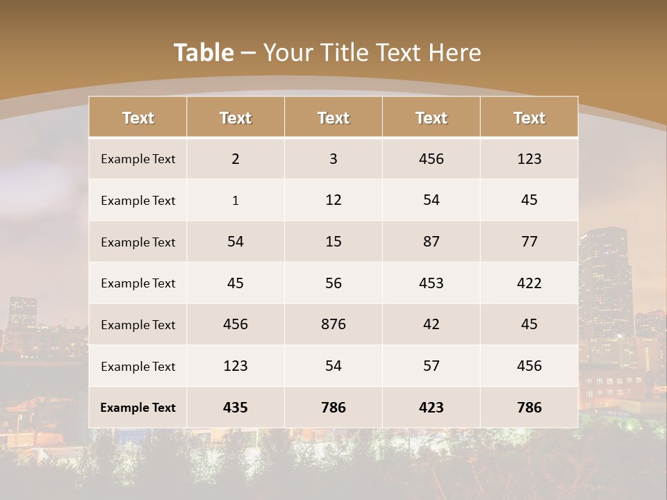 A Picture Of A City At Night With Clouds In The Sky PowerPoint Template