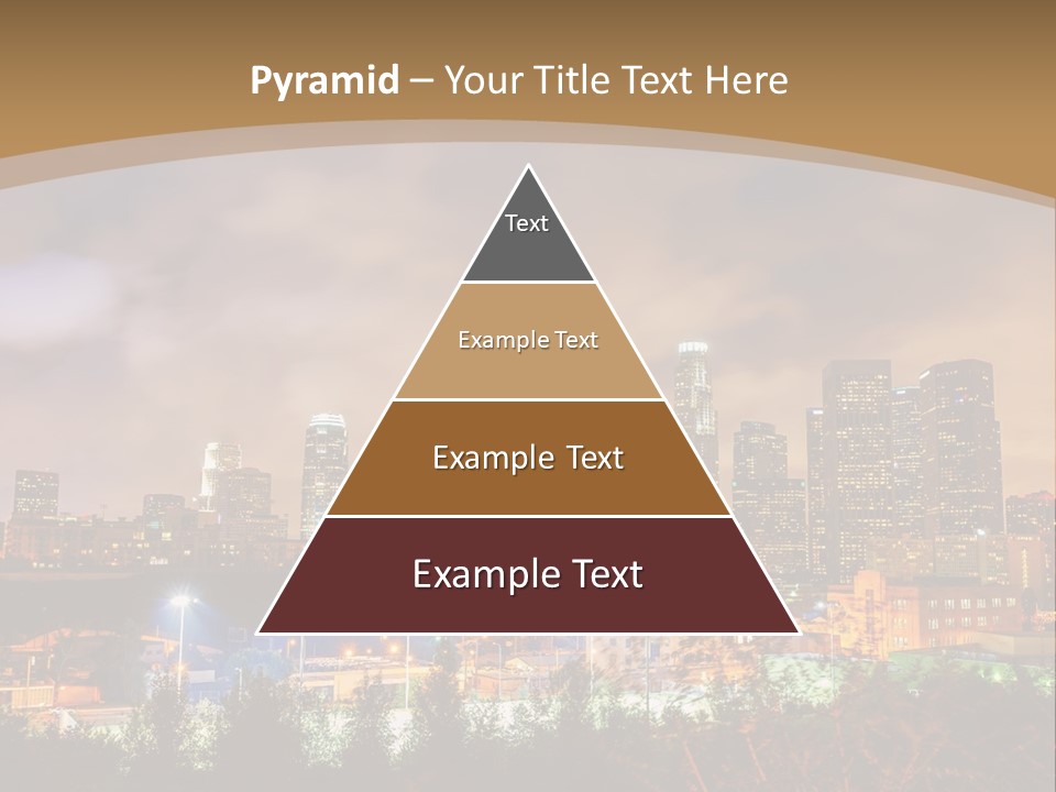 A Picture Of A City At Night With Clouds In The Sky PowerPoint Template