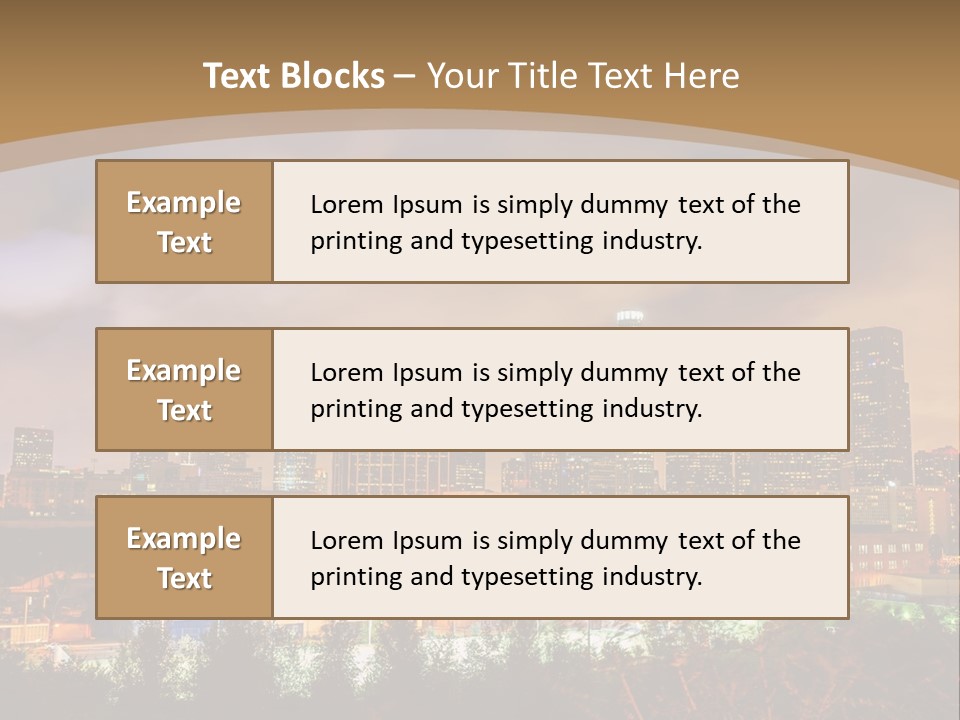 A Picture Of A City At Night With Clouds In The Sky PowerPoint Template