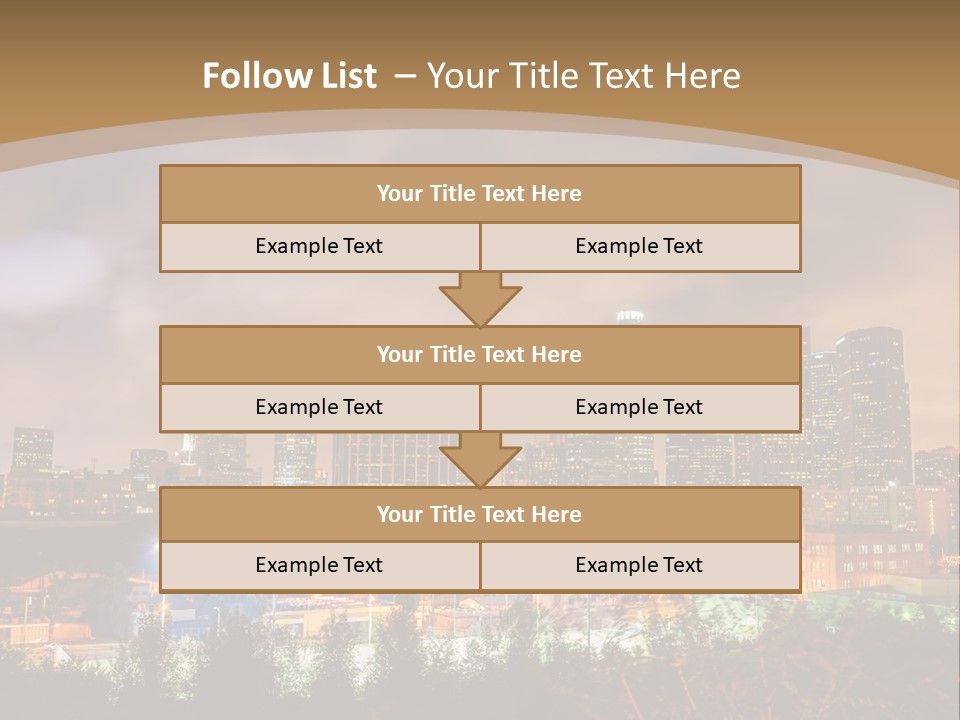 A Picture Of A City At Night With Clouds In The Sky PowerPoint Template