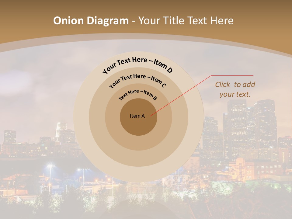 A Picture Of A City At Night With Clouds In The Sky PowerPoint Template