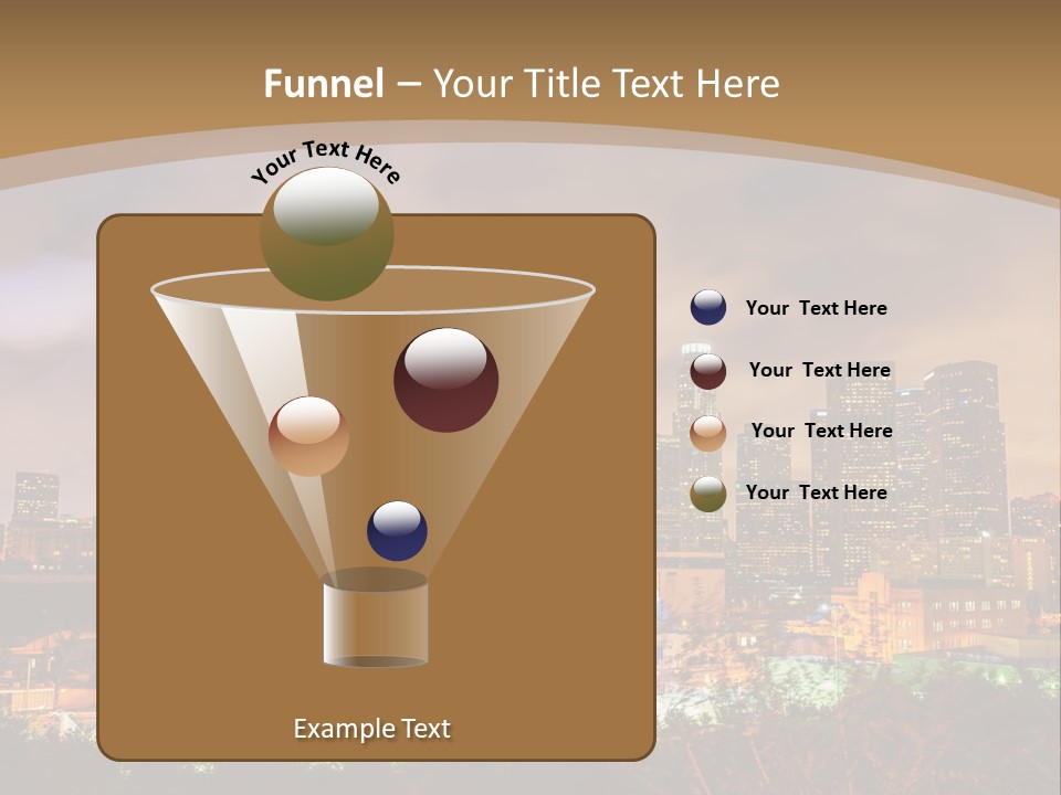 A Picture Of A City At Night With Clouds In The Sky PowerPoint Template