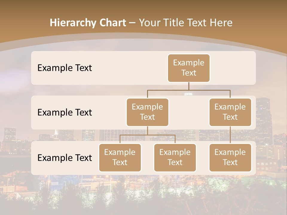 A Picture Of A City At Night With Clouds In The Sky PowerPoint Template