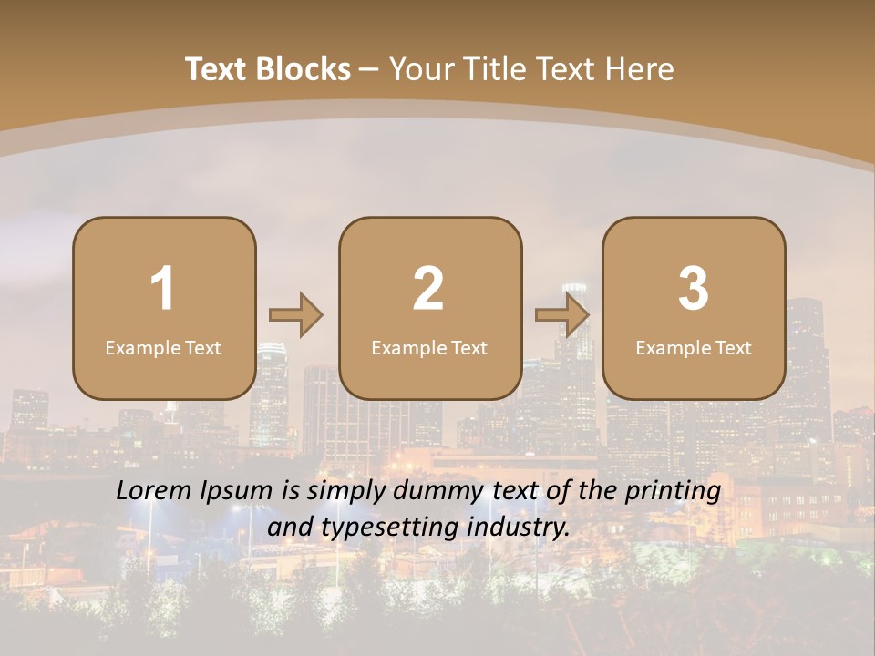 A Picture Of A City At Night With Clouds In The Sky PowerPoint Template