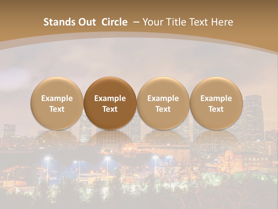 A Picture Of A City At Night With Clouds In The Sky PowerPoint Template