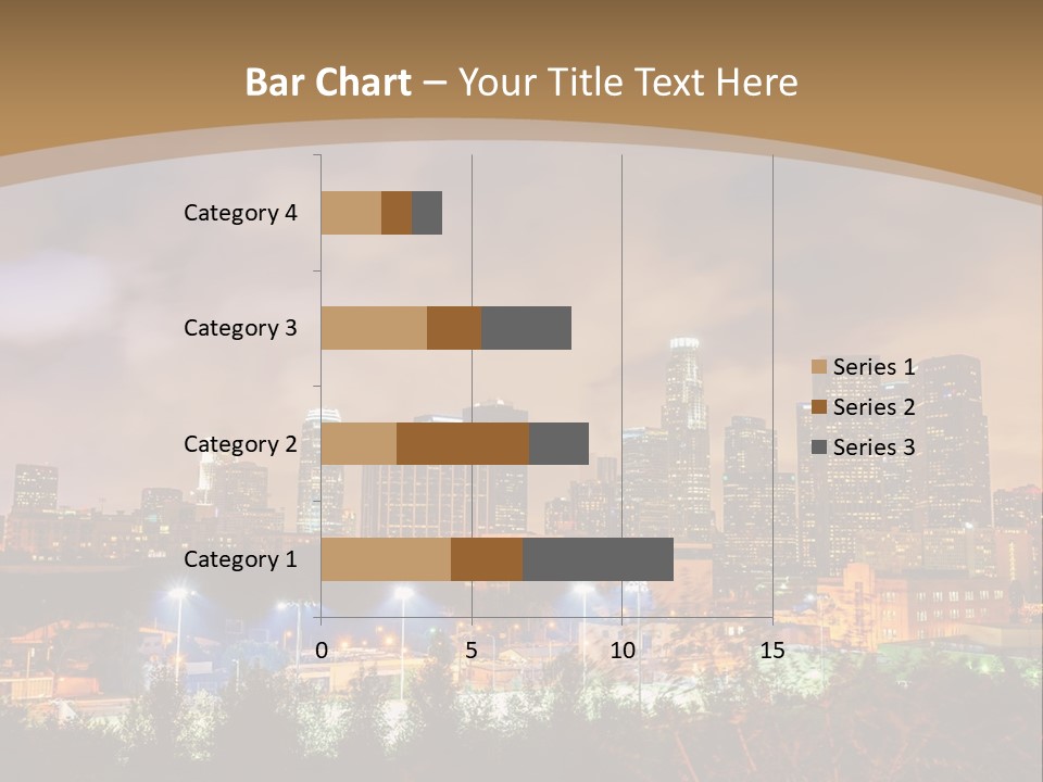 A Picture Of A City At Night With Clouds In The Sky PowerPoint Template
