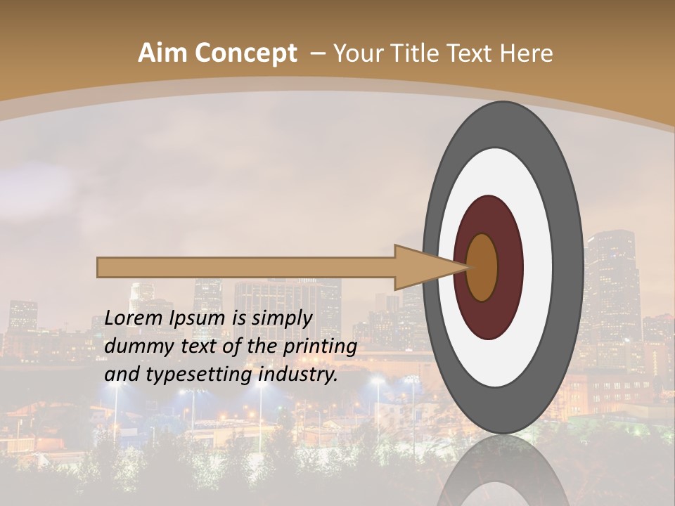 A Picture Of A City At Night With Clouds In The Sky PowerPoint Template