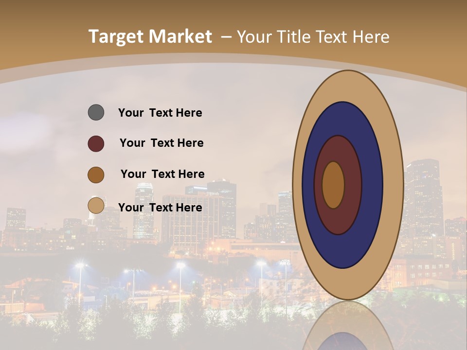 A Picture Of A City At Night With Clouds In The Sky PowerPoint Template