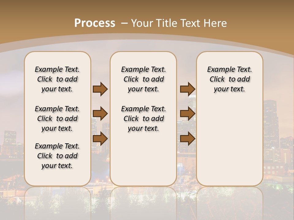 A Picture Of A City At Night With Clouds In The Sky PowerPoint Template