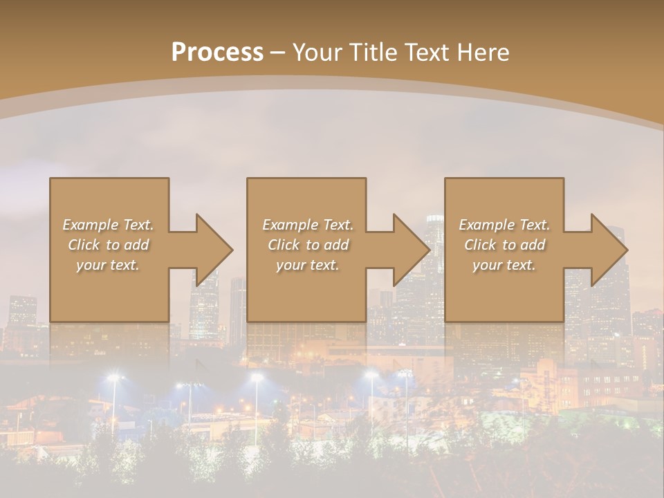 A Picture Of A City At Night With Clouds In The Sky PowerPoint Template