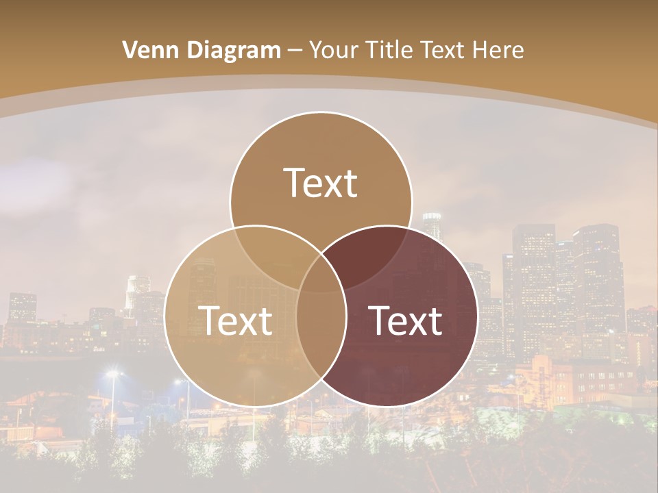 A Picture Of A City At Night With Clouds In The Sky PowerPoint Template