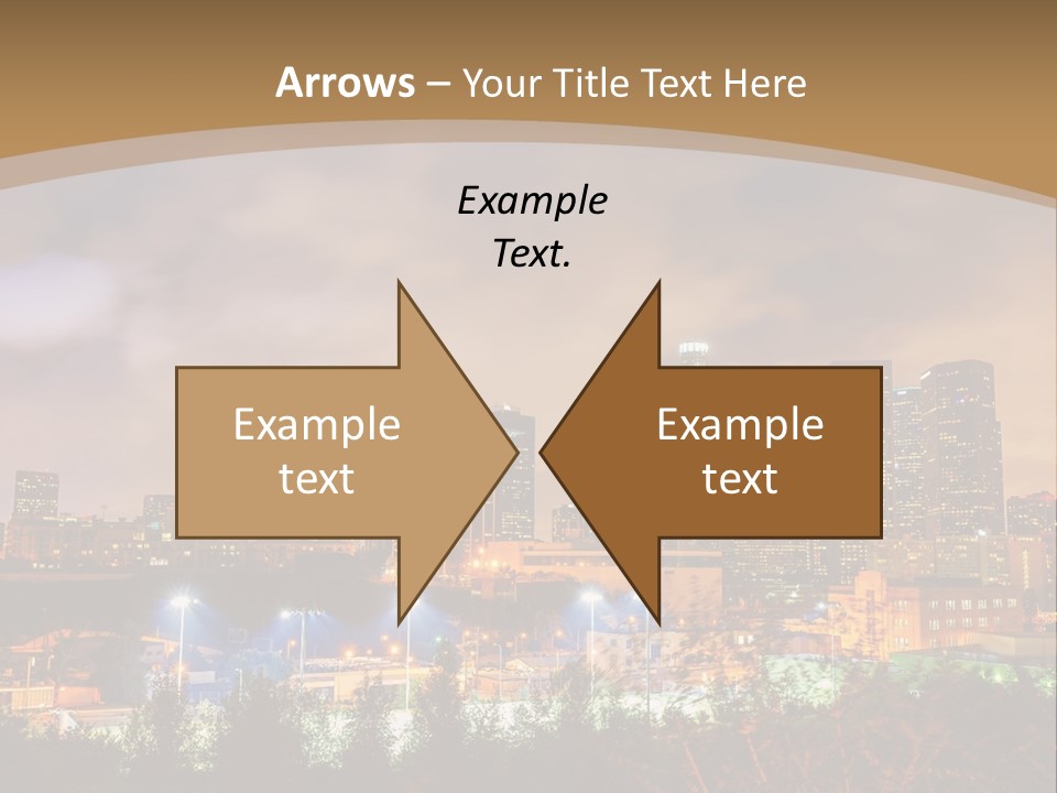 A Picture Of A City At Night With Clouds In The Sky PowerPoint Template