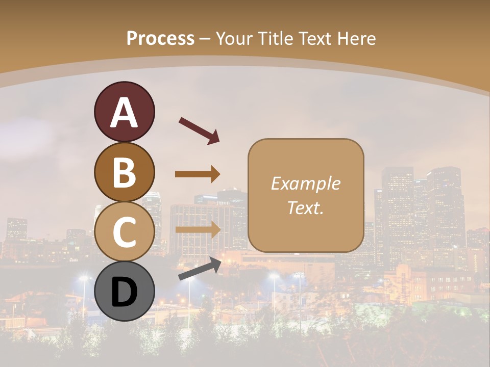 A Picture Of A City At Night With Clouds In The Sky PowerPoint Template