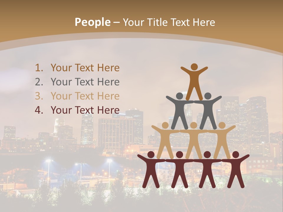 A Picture Of A City At Night With Clouds In The Sky PowerPoint Template